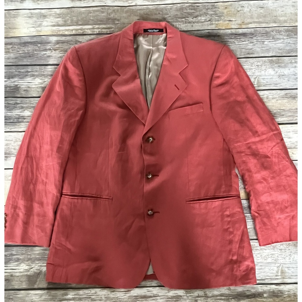 VTG A.K.Rikk's Men linen Blazer 46 Made in Canada
